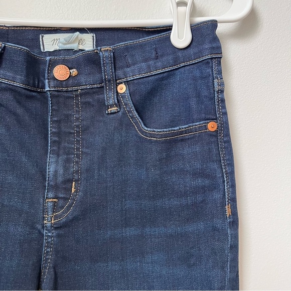 Madewell 9” Mid-Rise Skinny Jeans Women's Size 26 Dark Wash - Picture 3 of 15